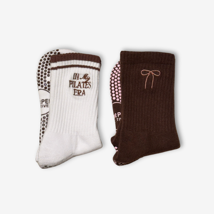 Pilates & Coffee Grip Socks